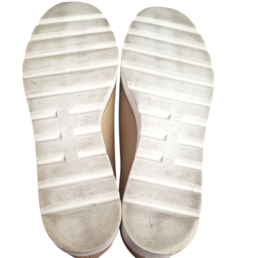 Preston & York Loafer Womens 6.5 Hannah Tan Snake Embossed Shoes Leather Loafers - Picture 8 of 13